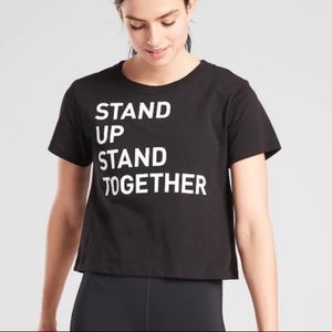 New Athleta Black Daily Crop Tee Size XS